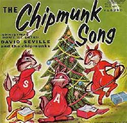 Cubierta del disco "The Chipmunk Song" 1958